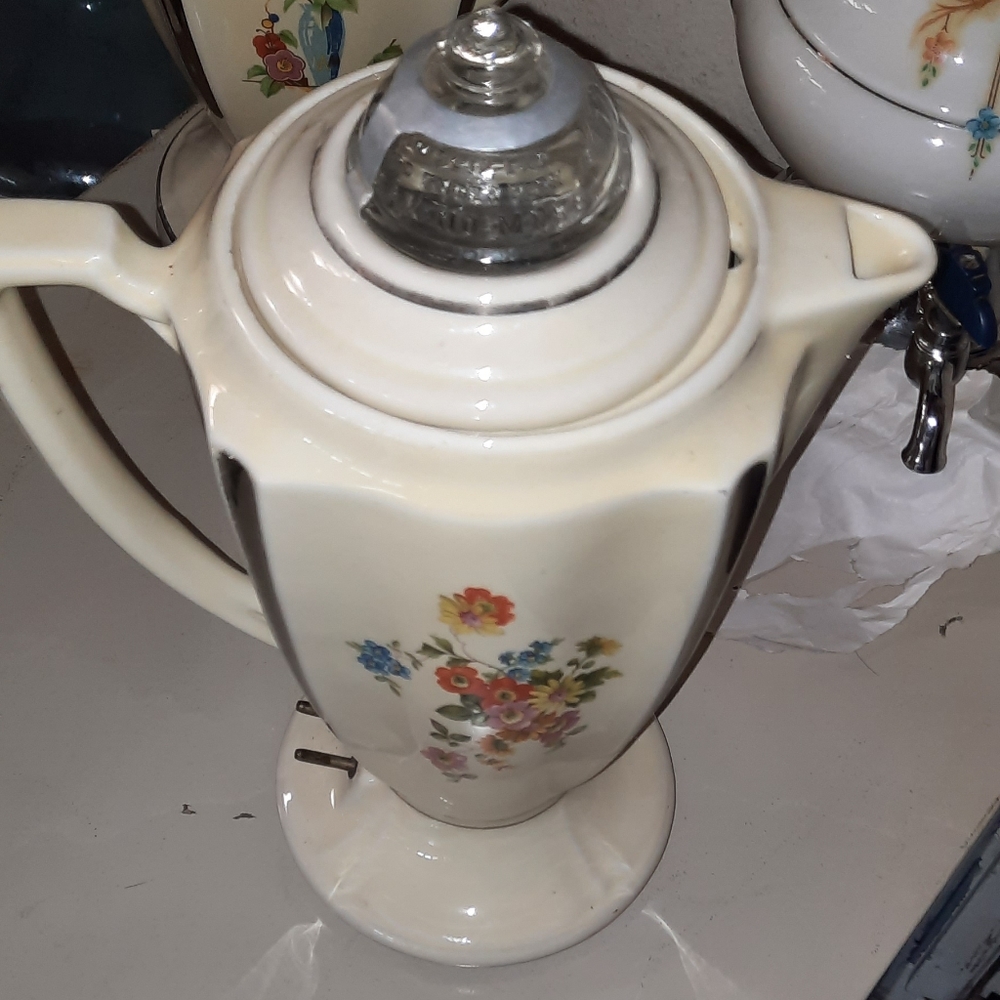 Vintage porcelain percolator coffee maker beautiful